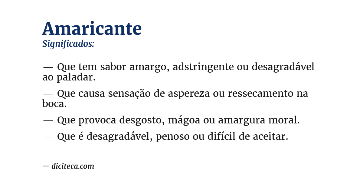 Significado de amaricante