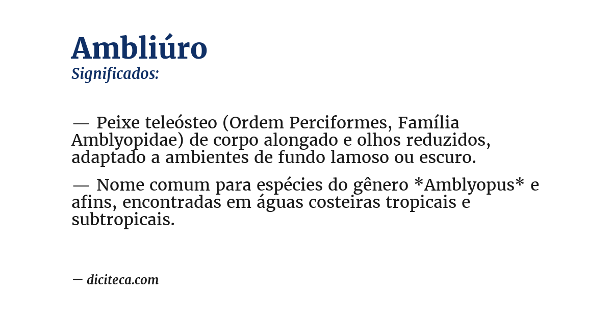 Significado de ambliúro