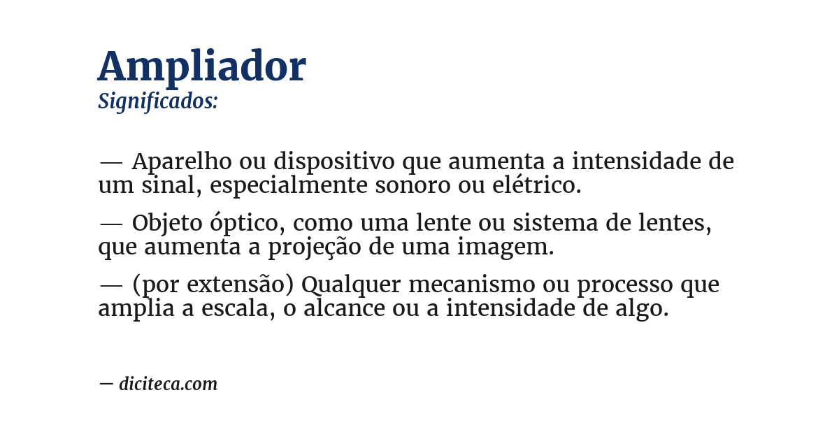 Significado de ampliador