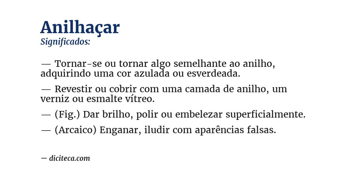 Significado de anilhaçar