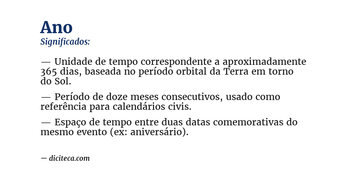 Significado de ano
