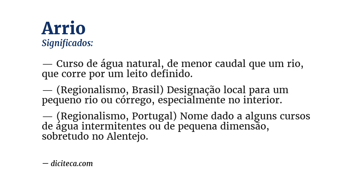Significado de arrio