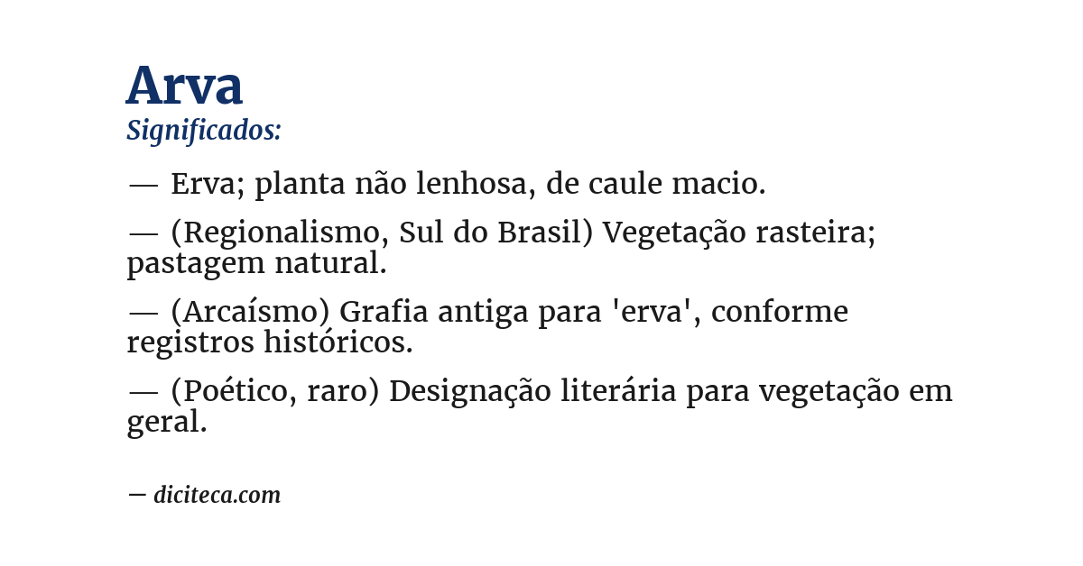 Significado de arva