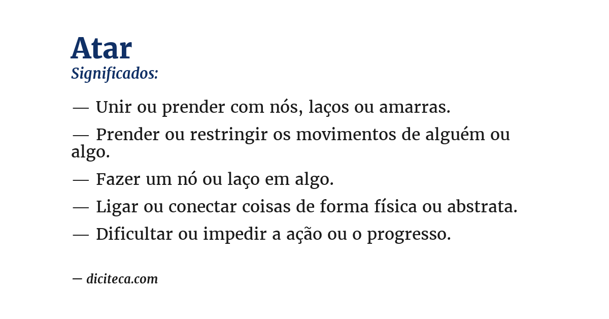 Significado de atar