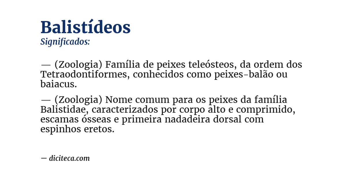 Significado de balistídeos