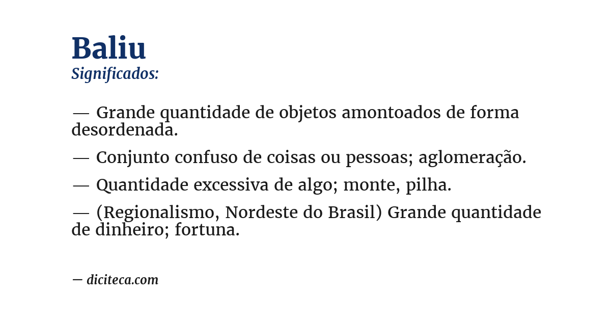 Significado de baliu