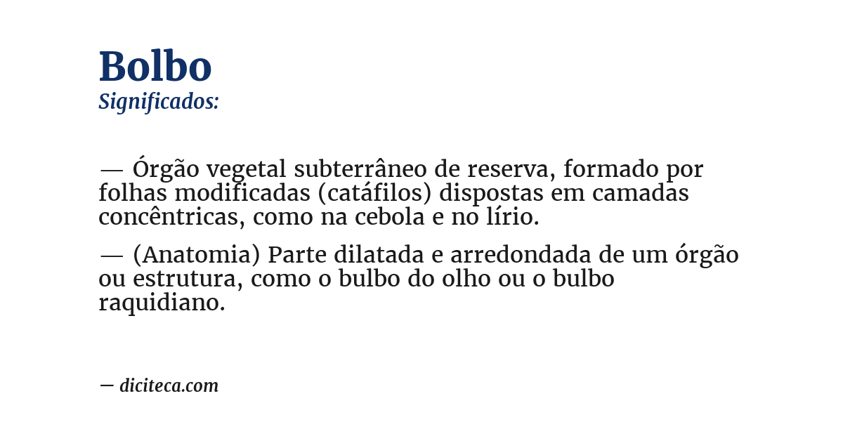 Significado de bolbo