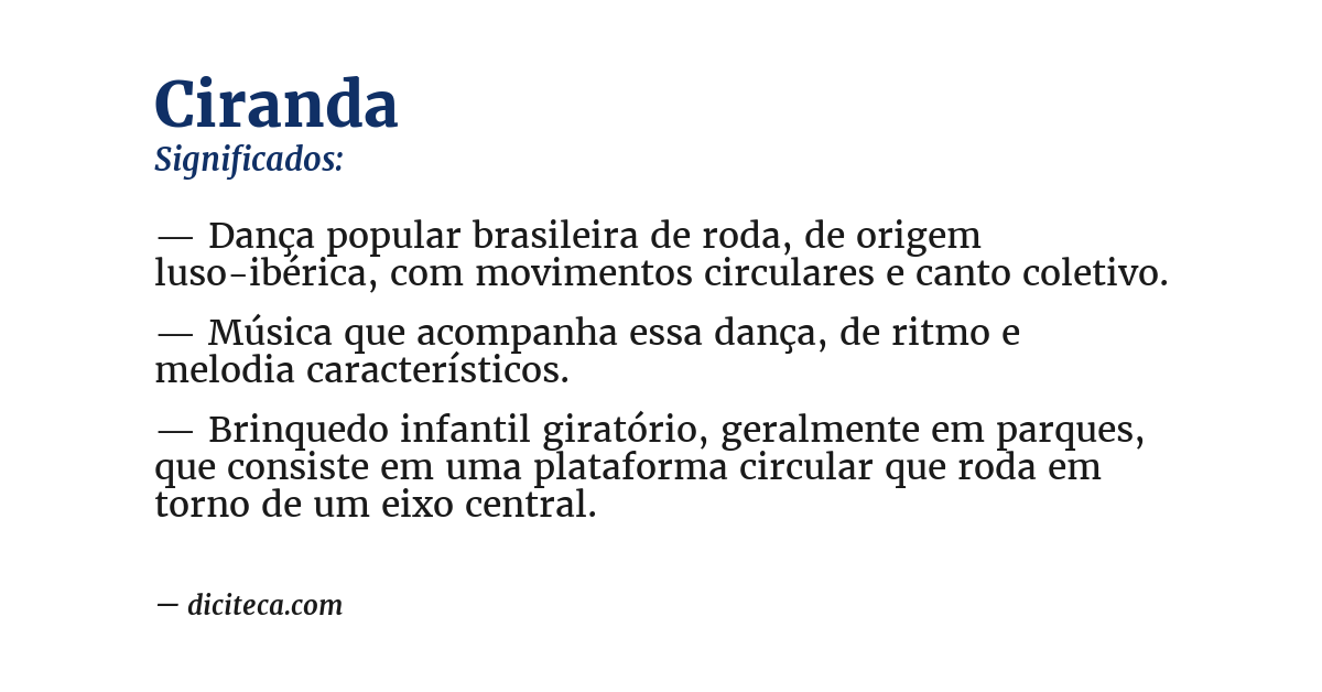 Significado de ciranda