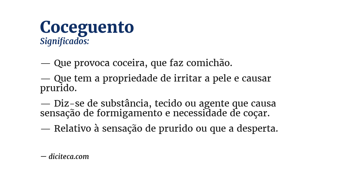 Significado de coceguento