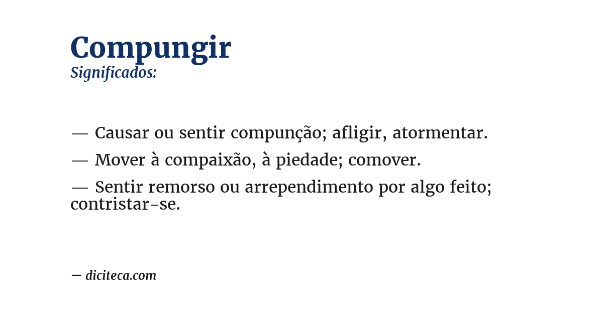 Significado de compungir