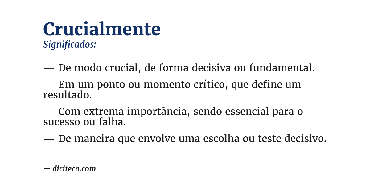 Significado de crucialmente
