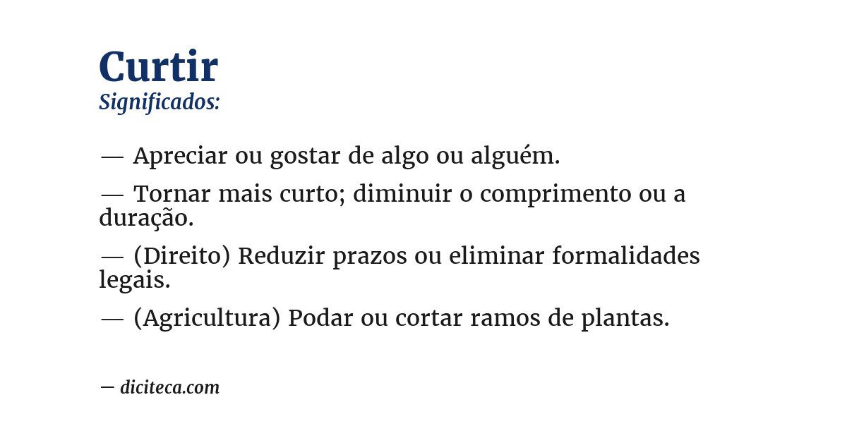 Significado de curtir