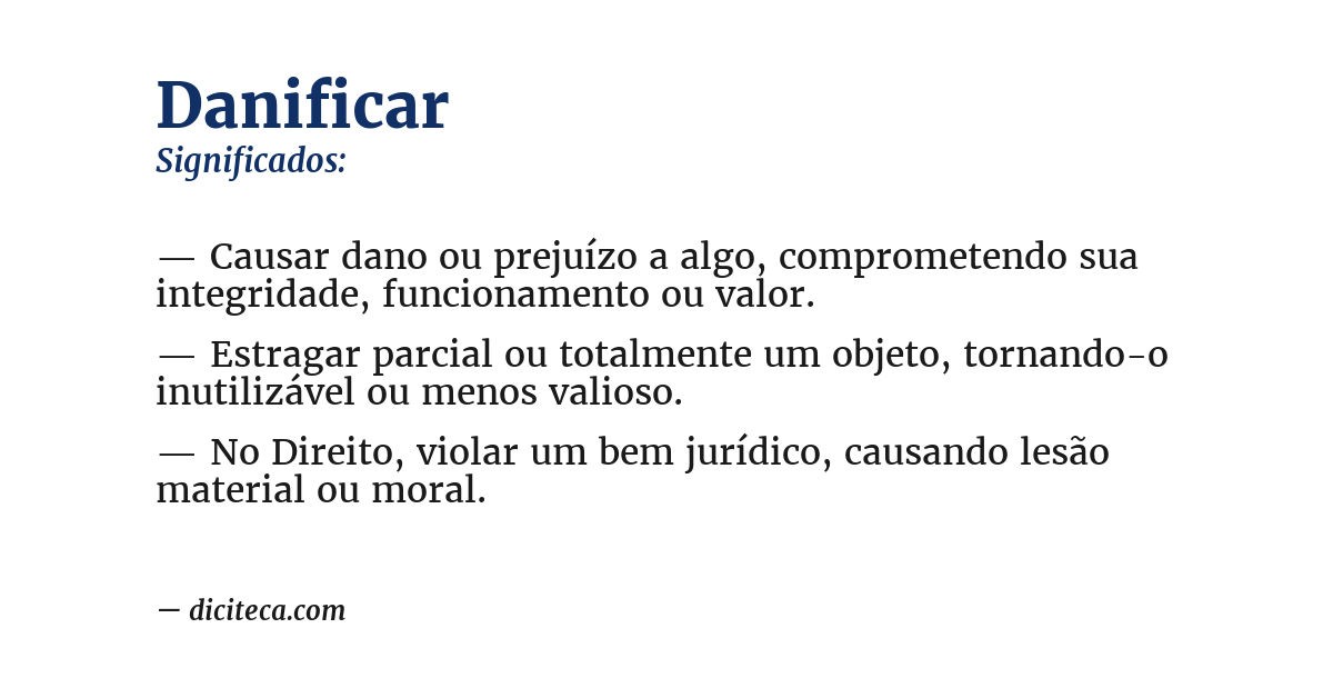 Significado de danificar