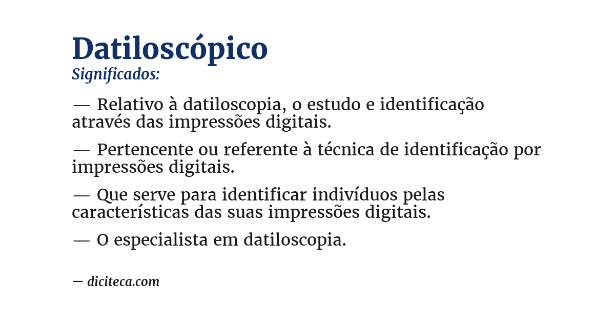 Significado de datiloscópico