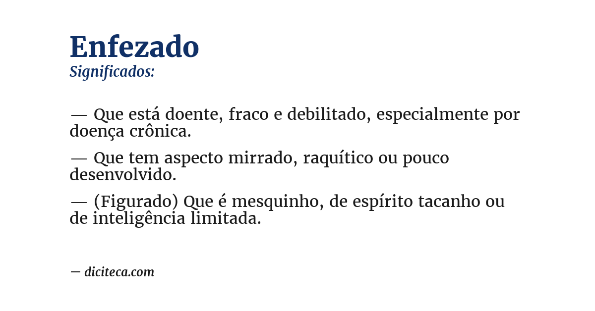 Significado de enfezado