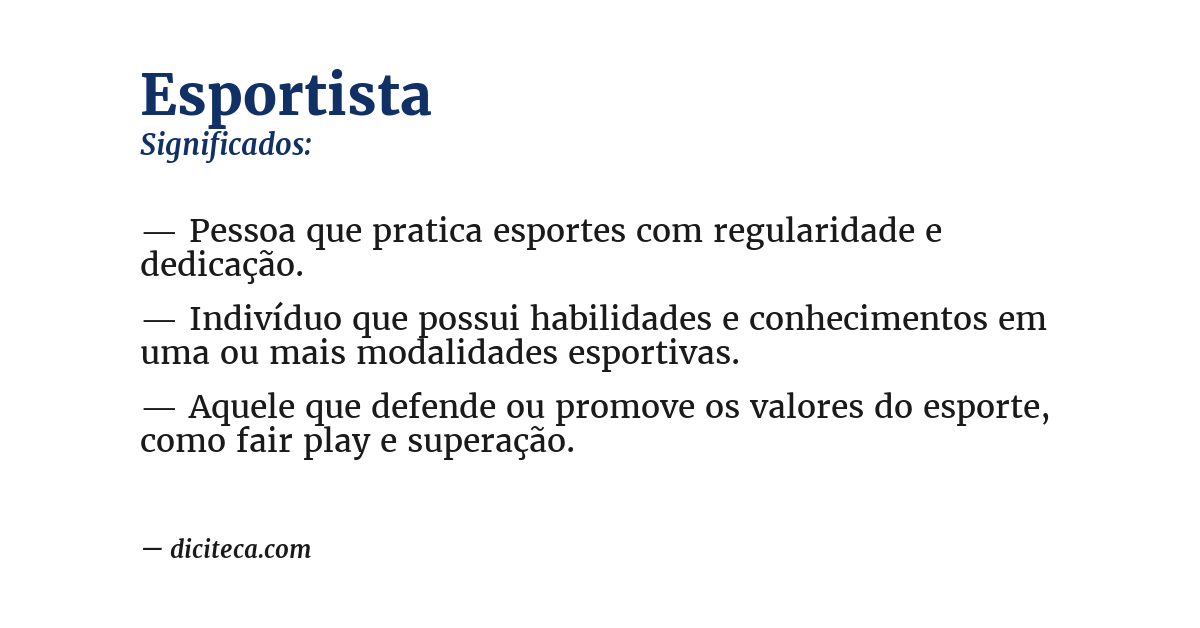Significado de esportista