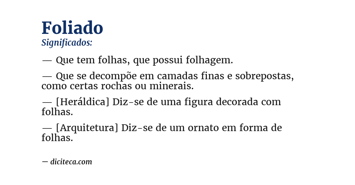 Significado de foliado