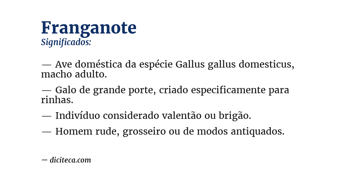 Significado de franganote