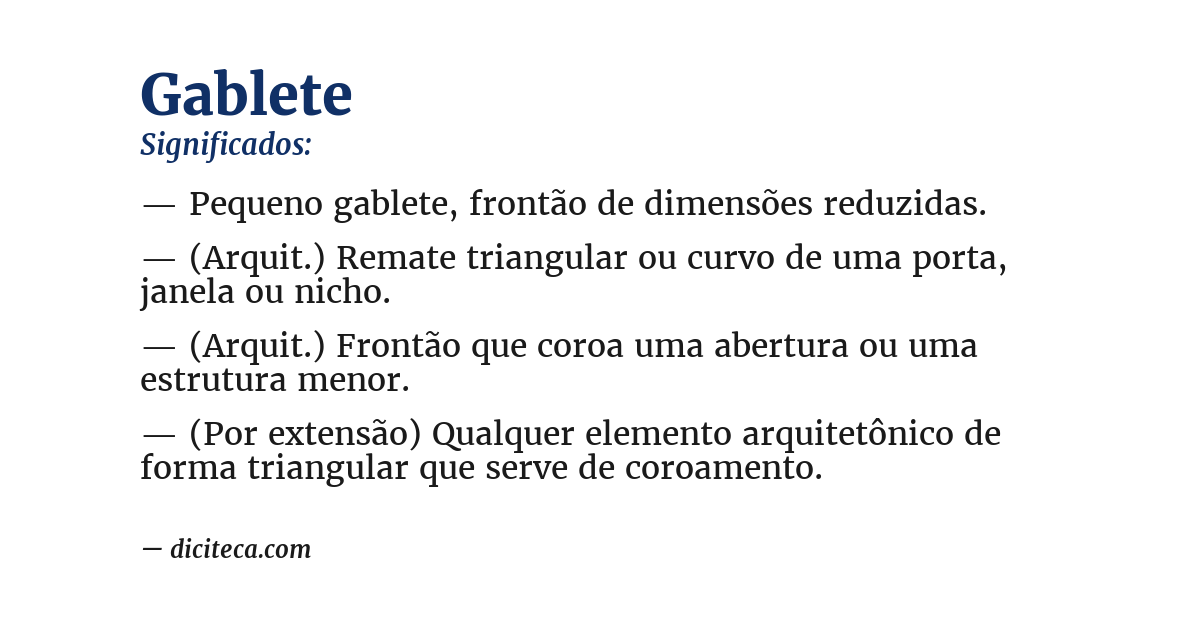 Significado de gablete