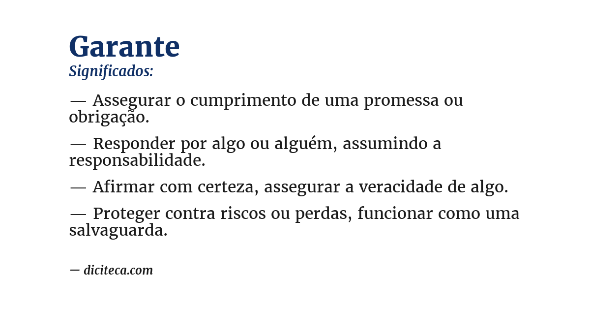 Significado de garante