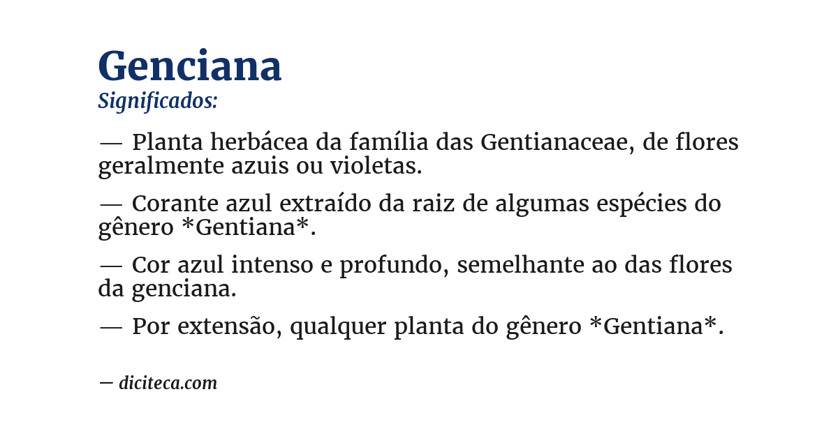 Significado de genciana