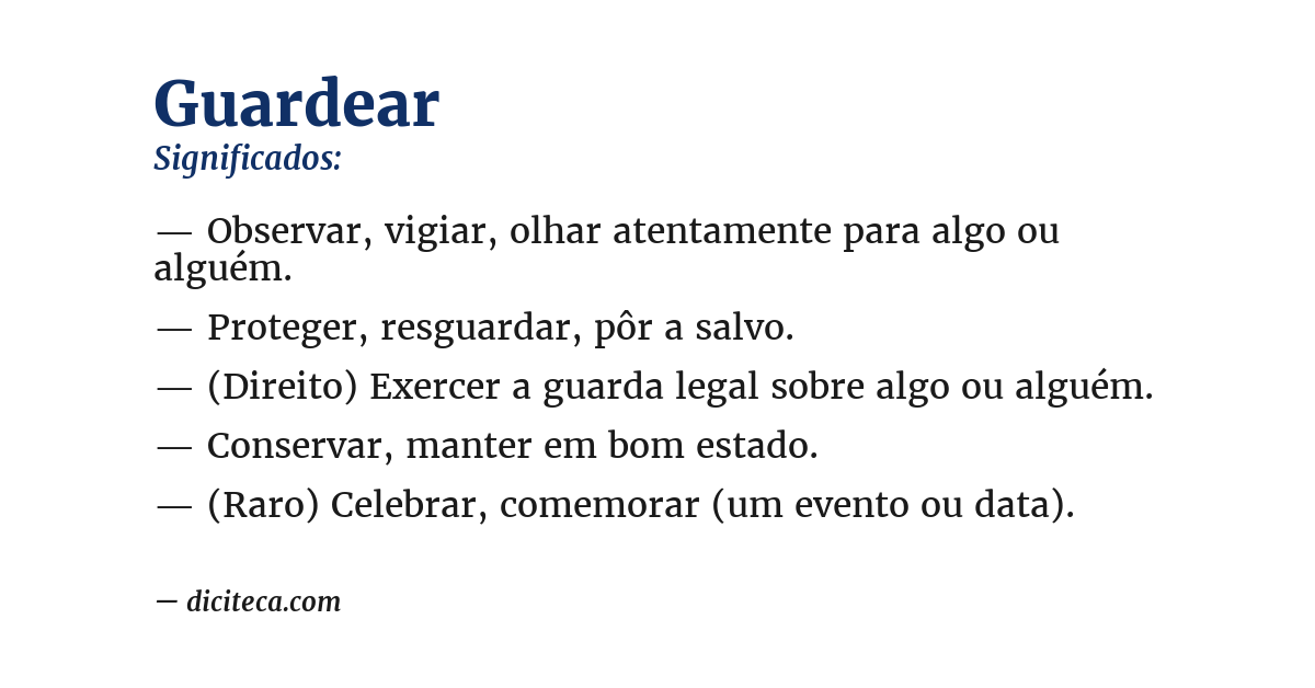 Significado de guardear