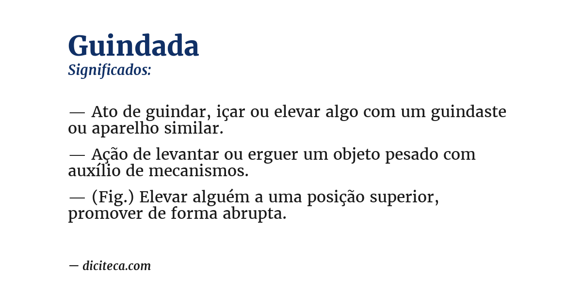 Significado de guindada