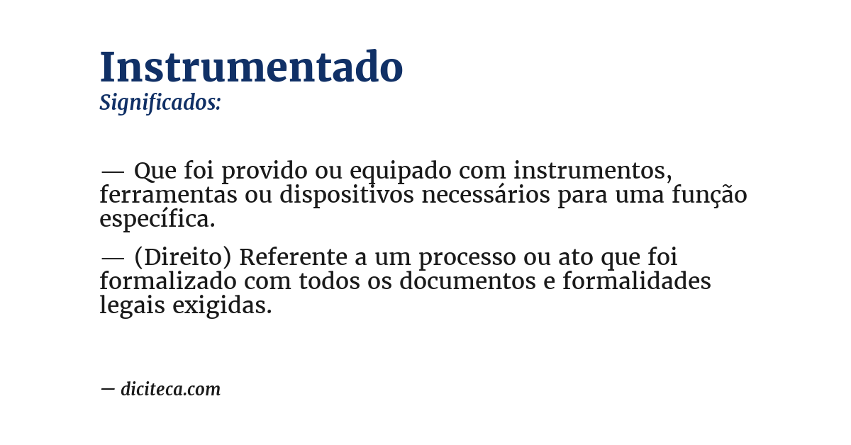 Significado de instrumentado