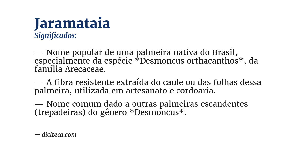 Significado de jaramataia