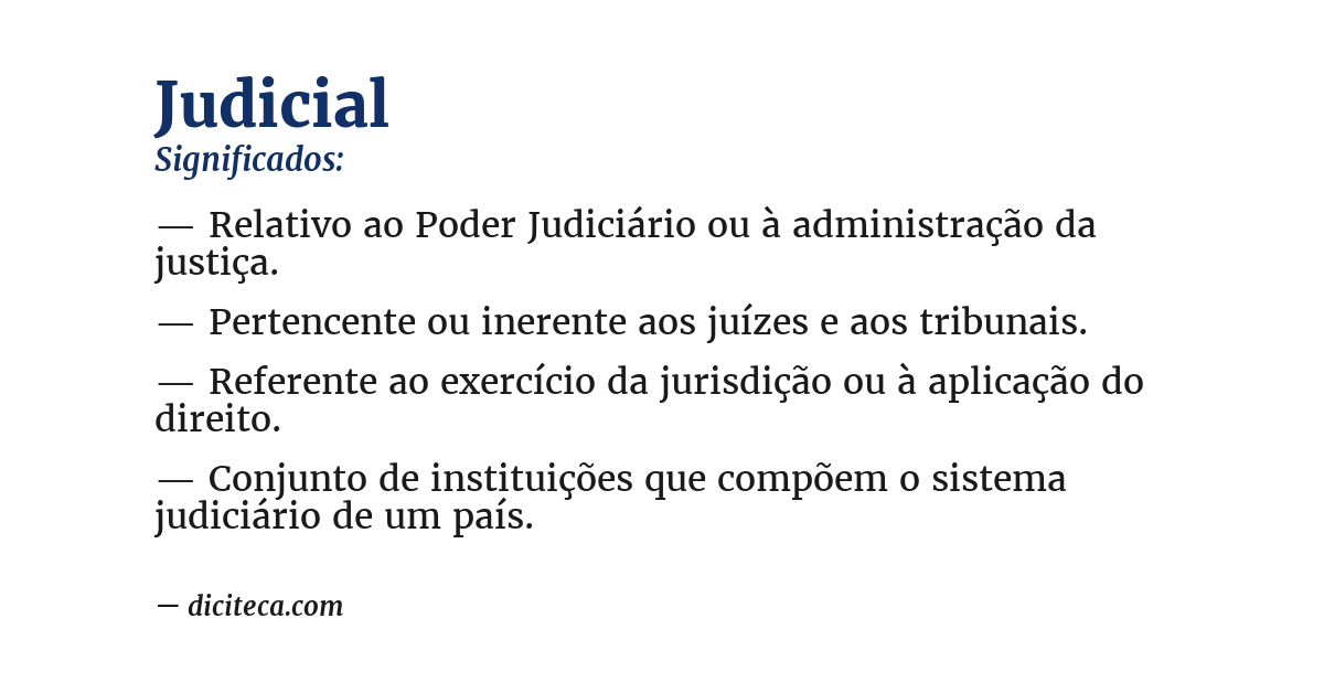 Significado de judicial
