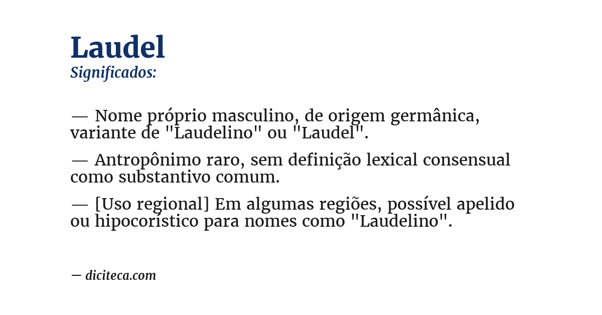 Significado de laudel