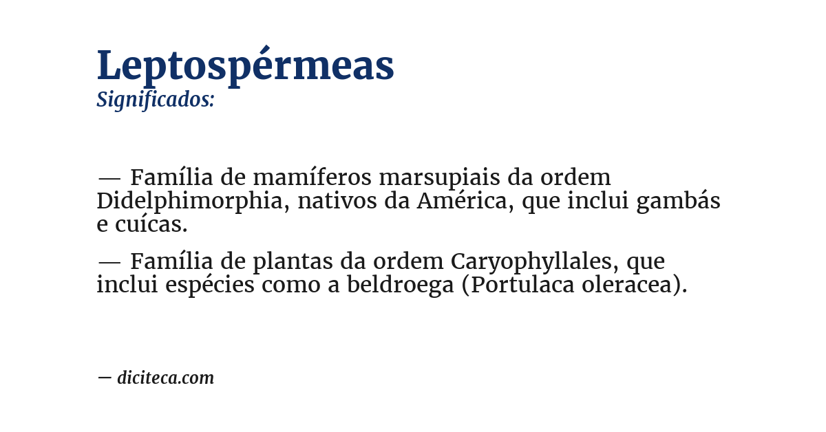 Significado de leptospérmeas