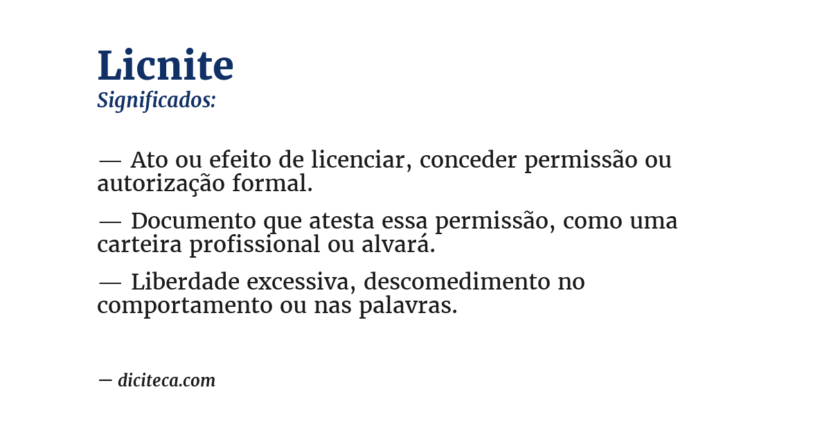 Significado de licnite