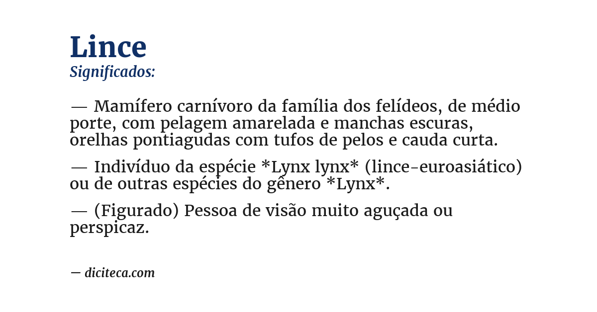Significado de lince