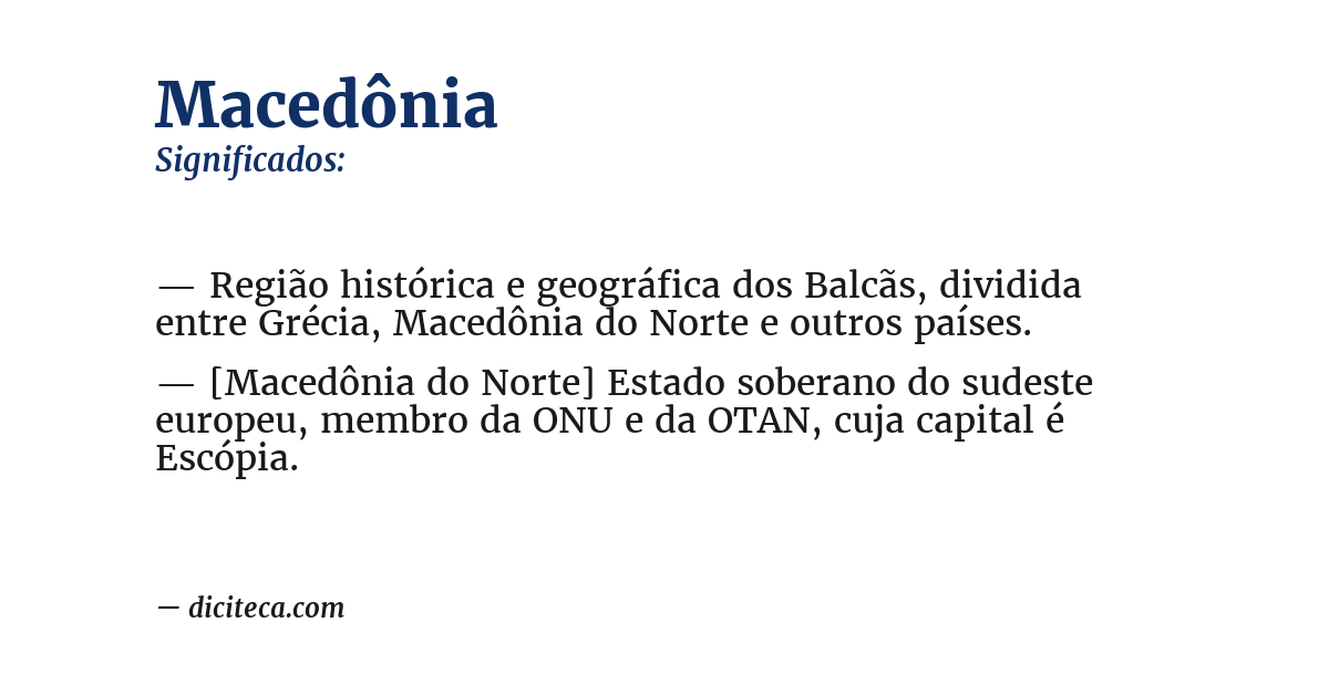 Significado de macedônia