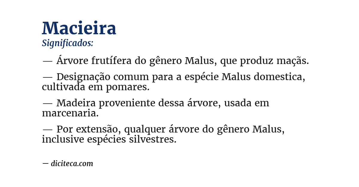 Significado de macieira
