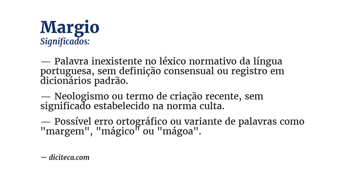 Significado de margio