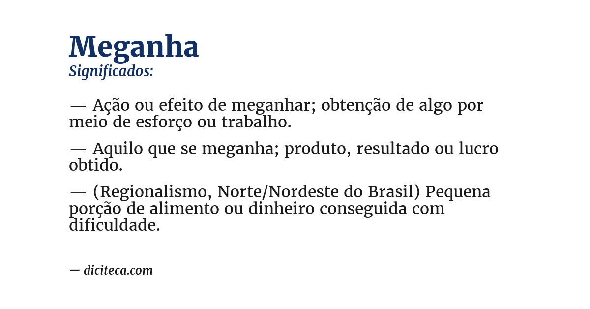 Significado de meganha