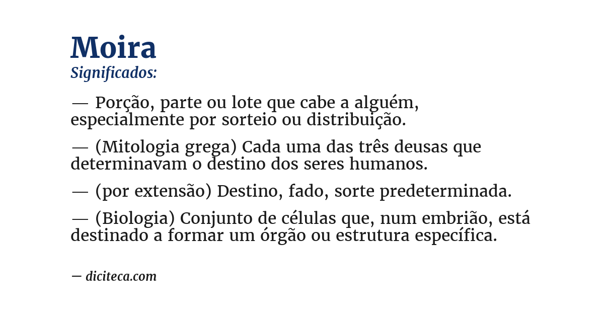 Significado de moira