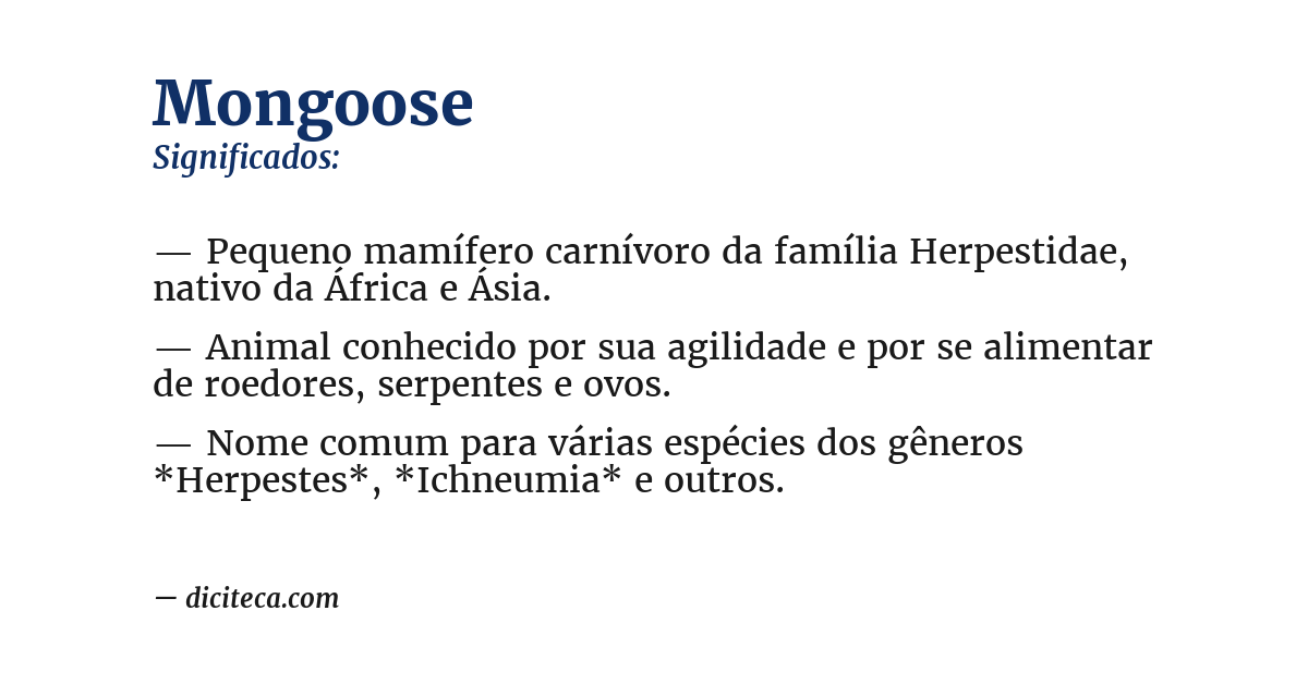 Significado de mongoose