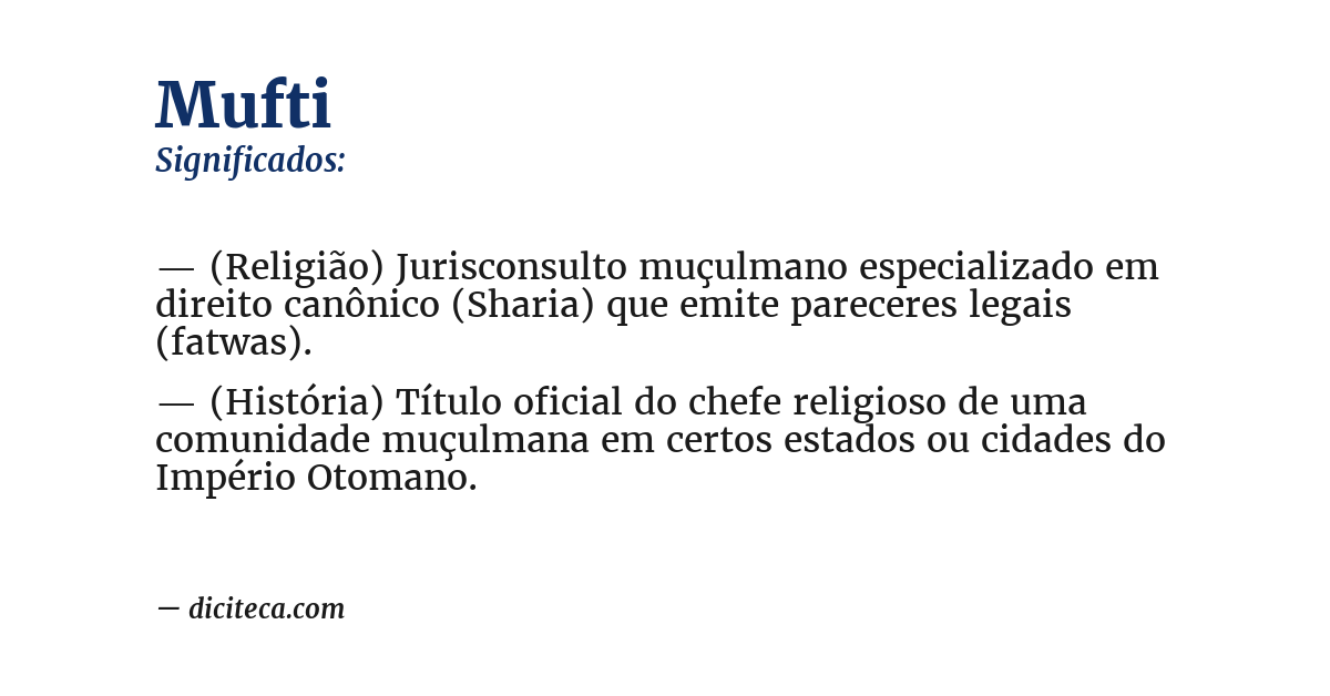 Significado de mufti