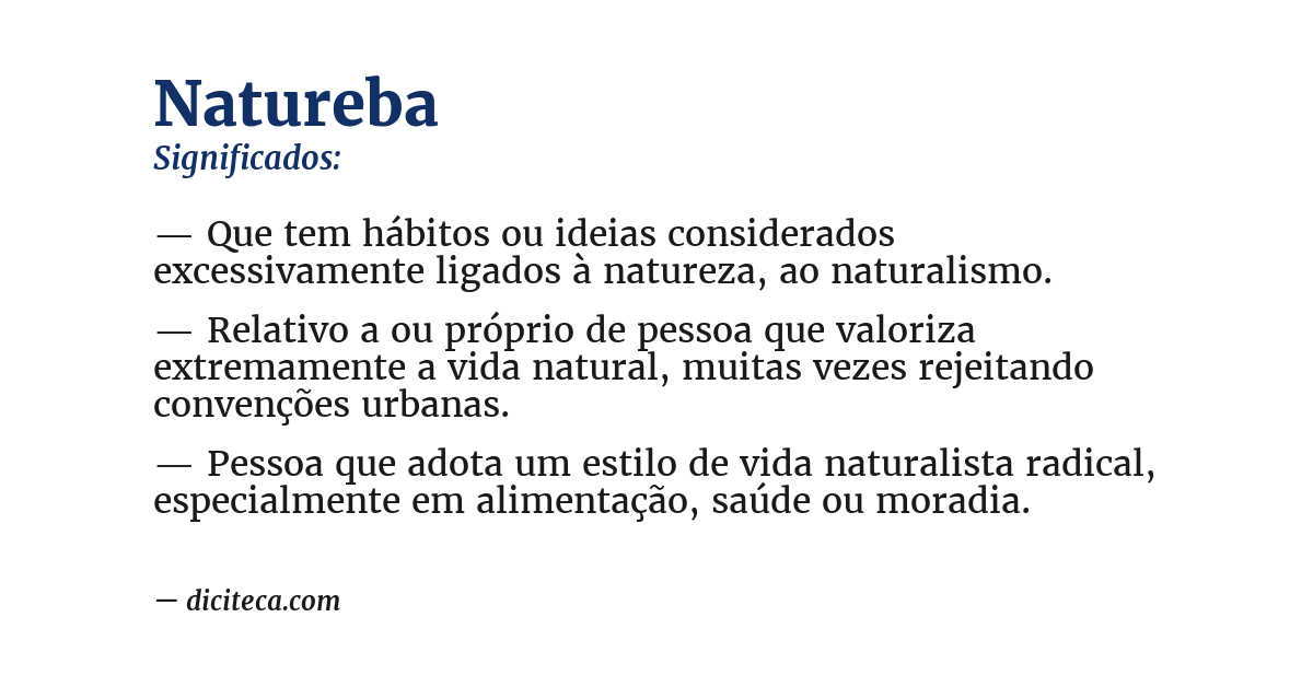 Significado de natureba
