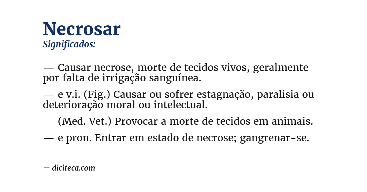 Significado de necrosar