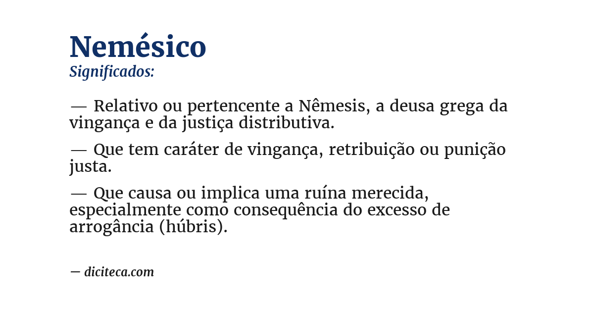 Significado de nemésico