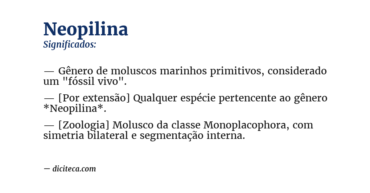 Significado de neopilina