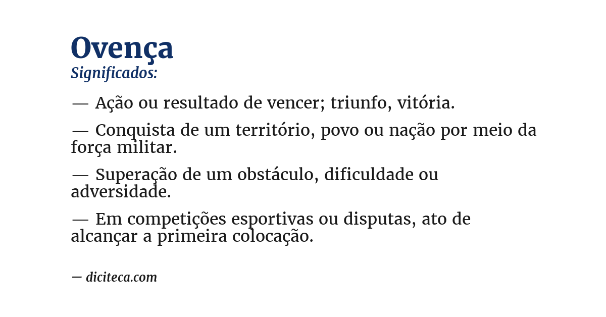 Significado de ovença