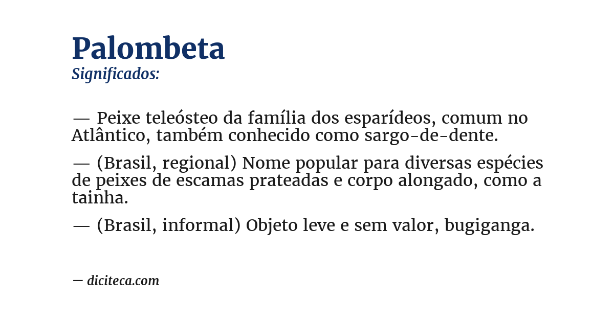 Significado de palombeta