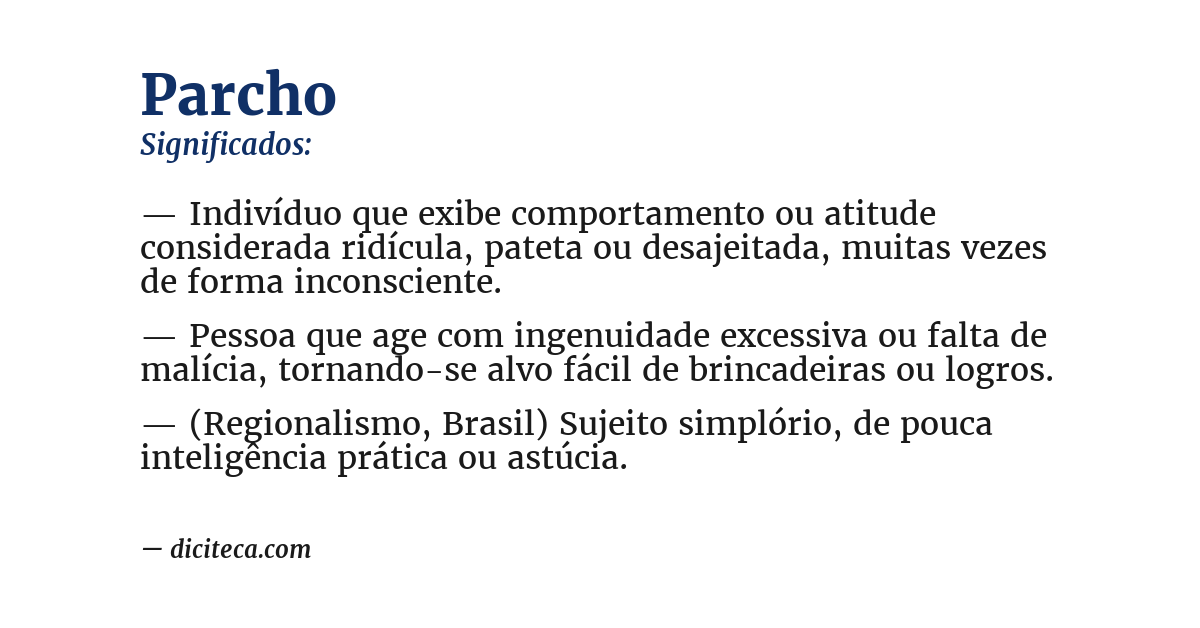 Significado de parcho