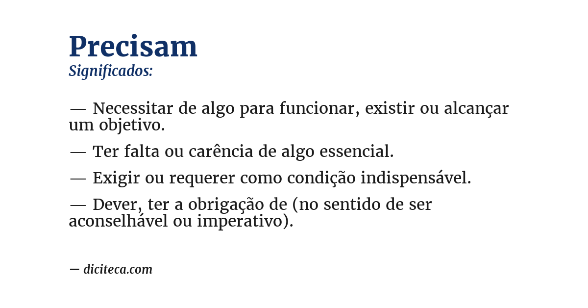 Significado de precisam