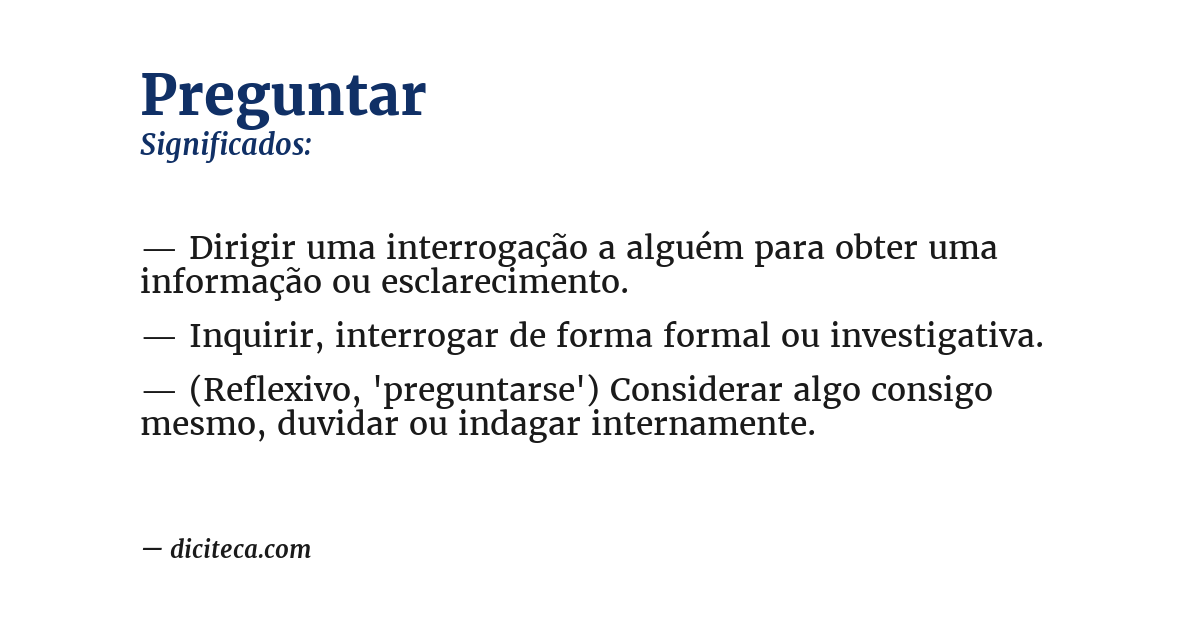 Significado de preguntar